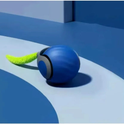 USB Rechargeable Smart Cat Ball Toy – Automatic Rolling Ball with Faux Tail for Active Kitten Training & Play