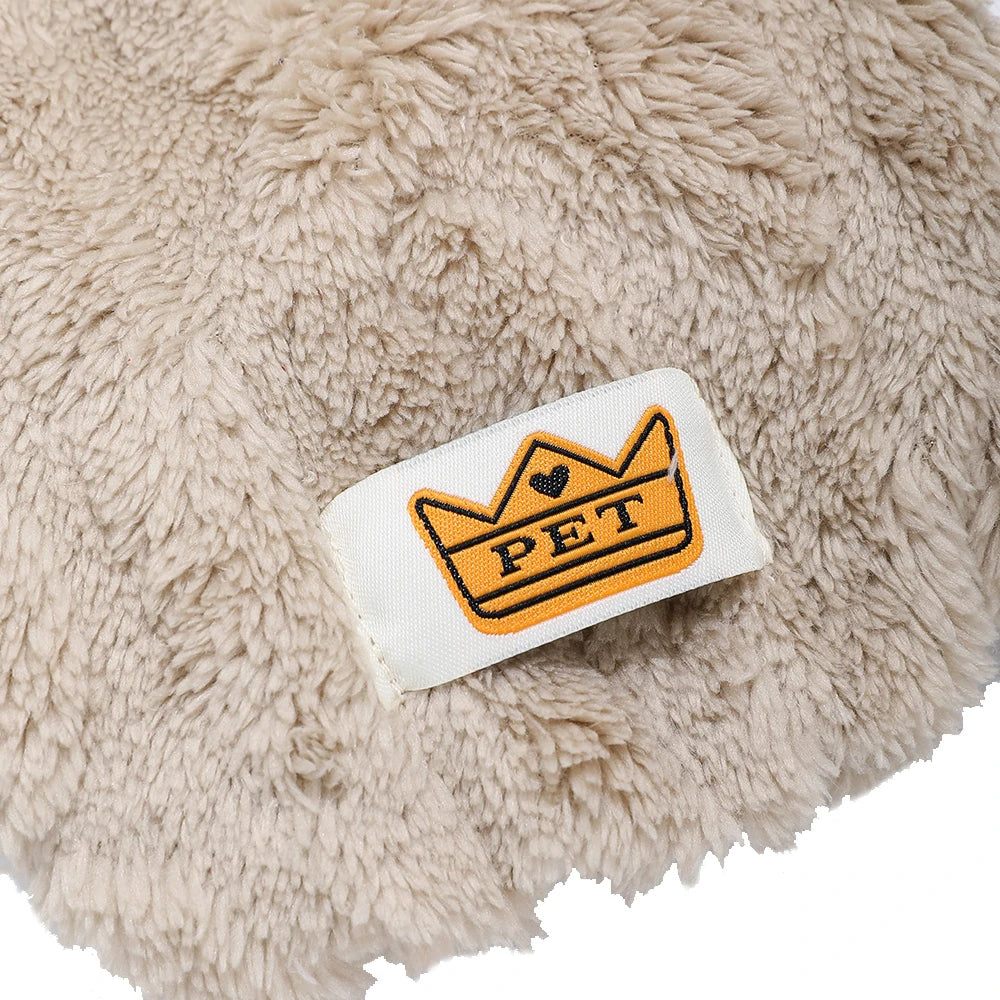 Puppy wearing cozy fleece winter pajamas