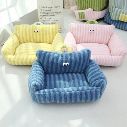 soft sofa-style dog cat bed with cushion