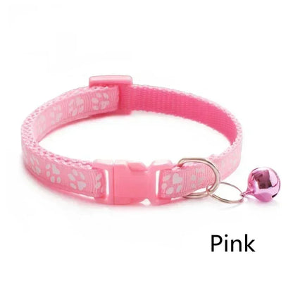Adjustable Dog & Cat Collar with Bell – Personalized Pet Neck Ring