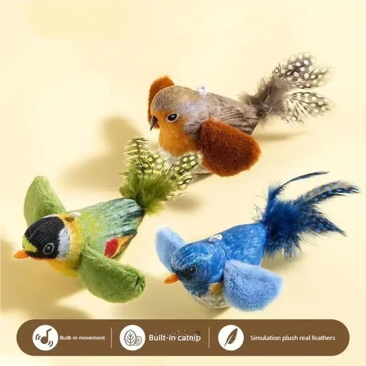 Plush Bird Cat Toy – Interactive Sounding Bird Toy for Cats (Durable & Fun)