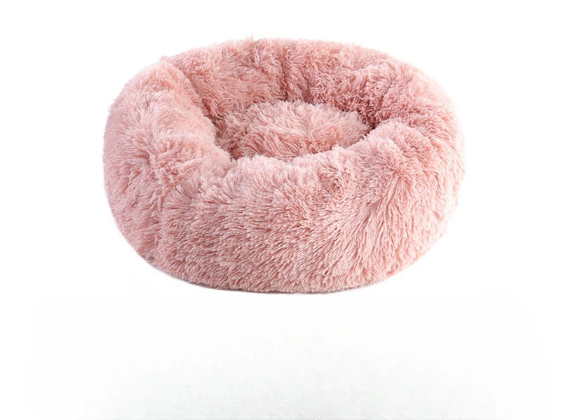 Plush Donut Pet Bed – Cozy Nest for Dogs & Cats