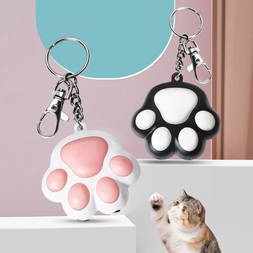 Rechargeable Cat Laser Toy with Multiple Patterns – Interactive LED Light Paw Shape for Training & Play