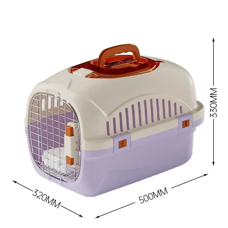 Cat & Small Dog Carrier Box – Portable Ventilated Pet Cage