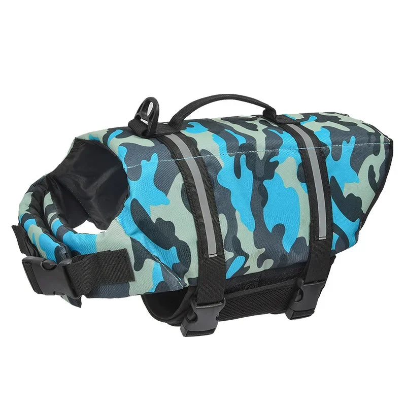 Dog Life Jacket with Reflective Strips – Adjustable Waterproof Pet Swim Vest for Small to Large Dogs