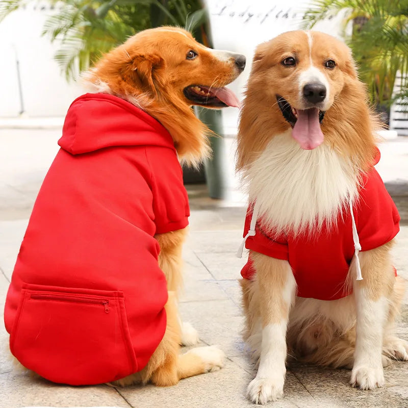Size chart for large dog hoodies – cm measurements