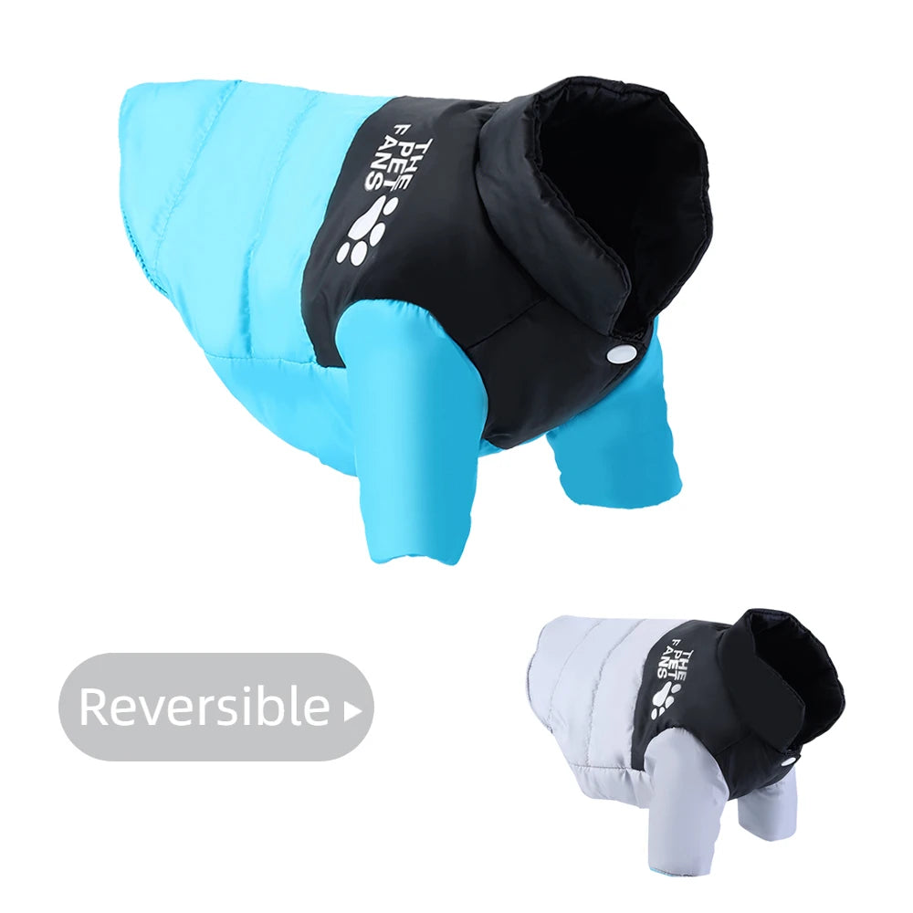 Winter Reversible Dog Jacket – Warm Waterproof Clothes