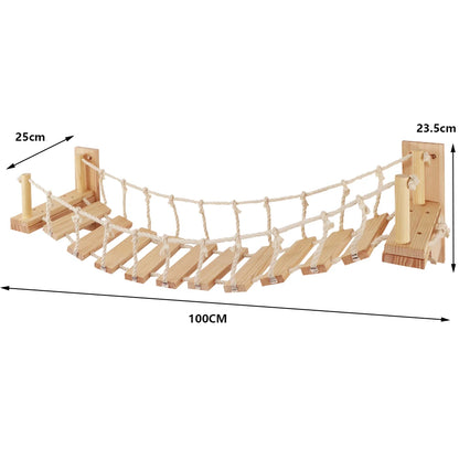 Wall-Mounted Cat Playground – Wooden Cat Shelves, Hammocks, Houses & Climbing Bridges