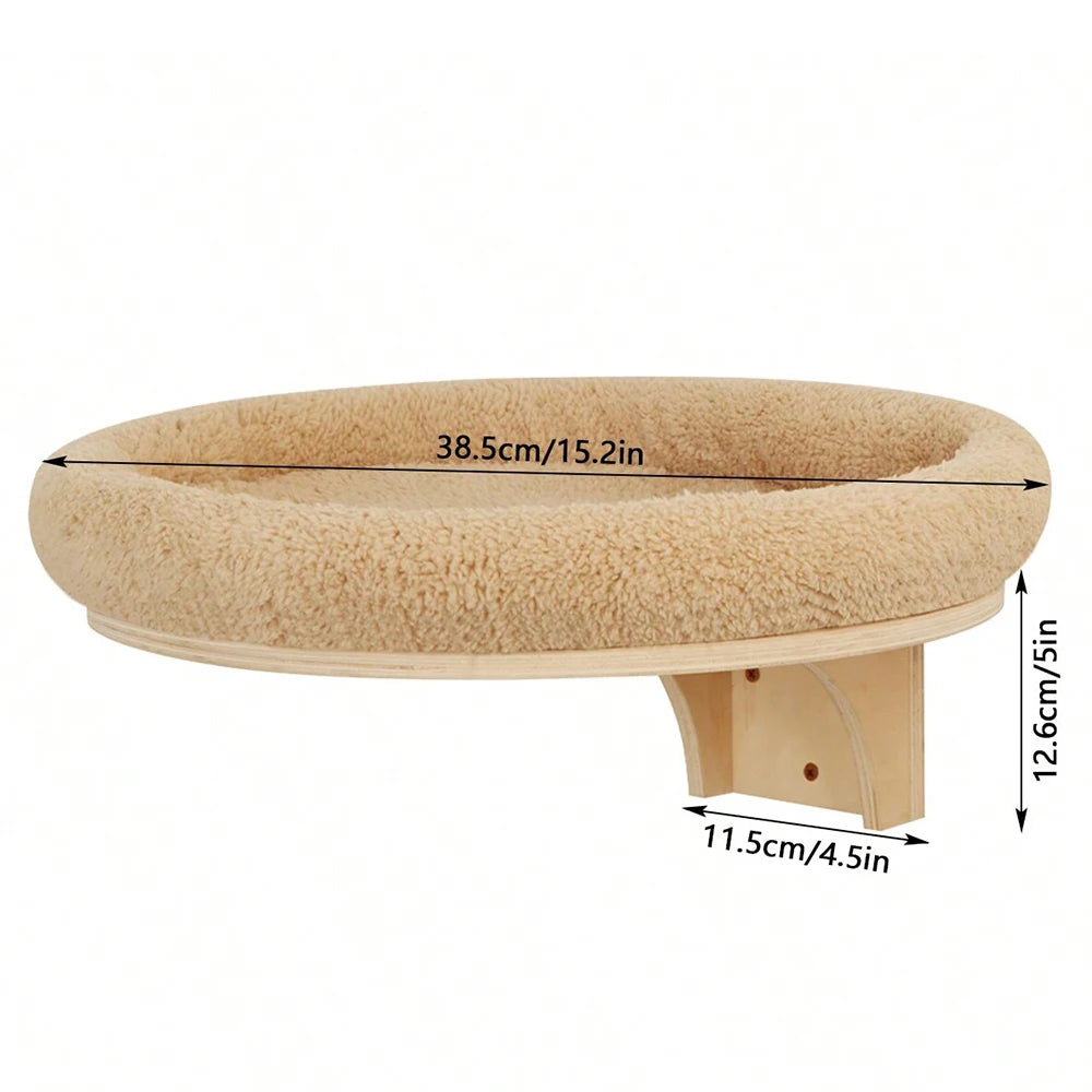 Wall-Mounted Cat Playground – Wooden Cat Shelves, Hammocks, Houses & Climbing Bridges