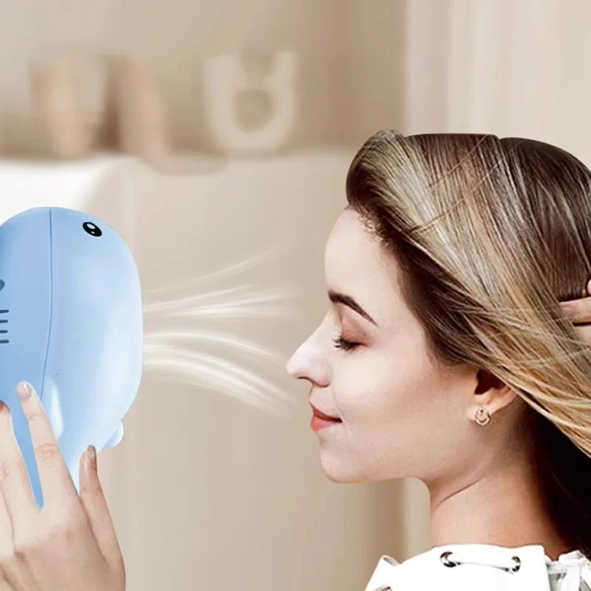 Pink whale floating ball cat toy – fun interactive pet game