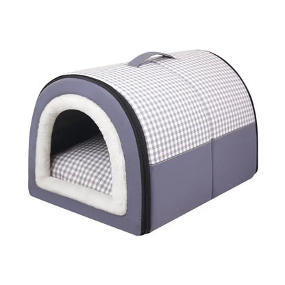 Soft Dog & Cat House Bed – Cozy Indoor Nest