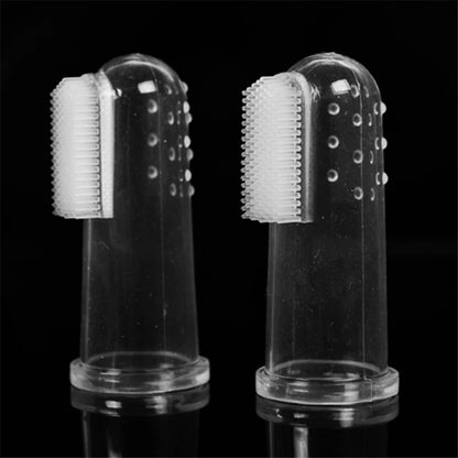 Pet Finger Toothbrush – Soft Silicone Dog & Cat Dental Brush for Plaque, Tartar & Bad Breath Removal