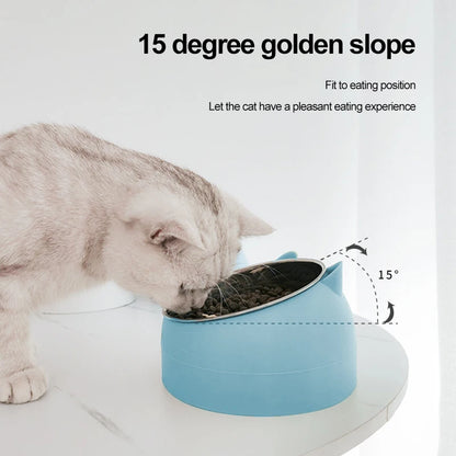 Spill-proof feeding bowl with non-slip base