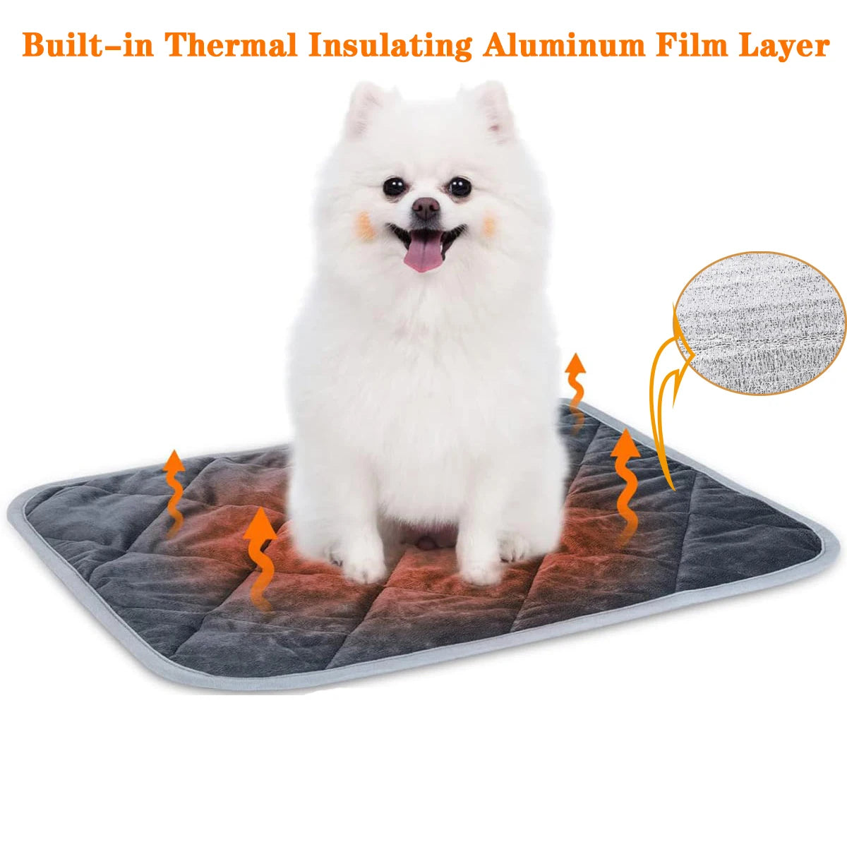 self heating pet pad thermal dog cat bed