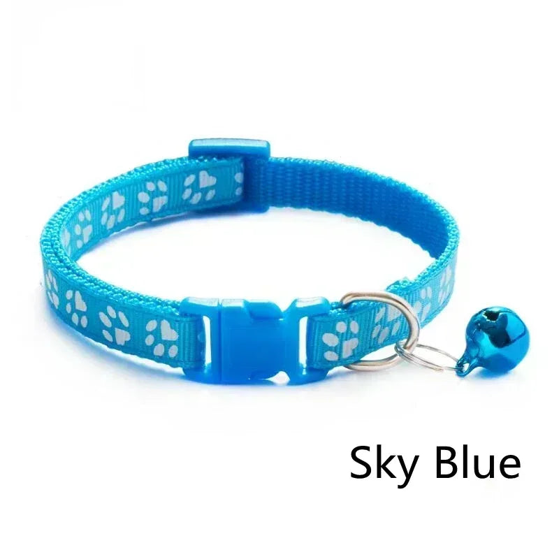 Adjustable Dog & Cat Collar with Bell – Personalized Pet Neck Ring