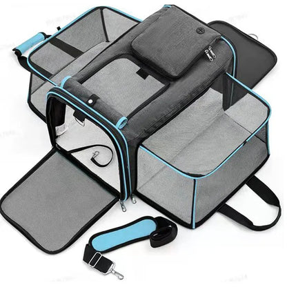 foldable expandable cat carrier travel bag