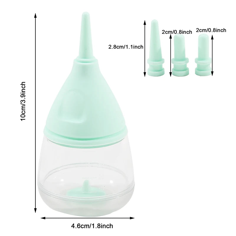 Anti-Choking Pet Nursing Bottle for Puppies & Kittens – Soft Silicone Feeding Tool with Scale Mark & Leakproof Cap