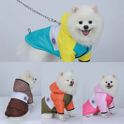 Winter Dog Jacket – Waterproof Cotton Coat for Small Dogs | Warm Pet Outfit for Chihuahua, Bulldog, Poodle, Maltese