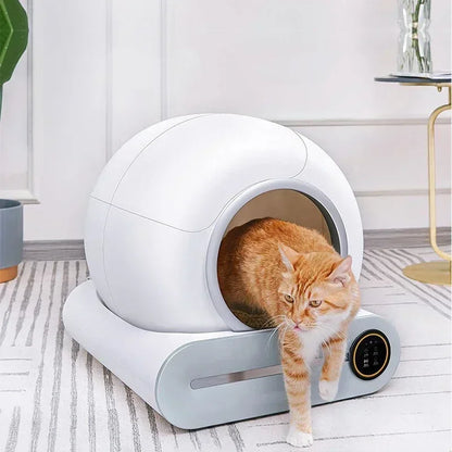 Smart Automatic Cat Litter Box 65L with APP Control – Self-Cleaning Large-Capacity Odor-Free for Multiple Cats