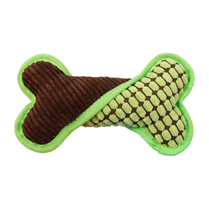 Plush Squeaky Bone Dog Toy – Durable Chew Toy for Small, Medium & Large Dogs