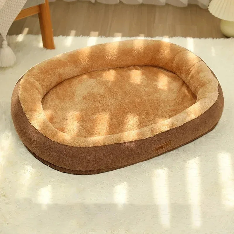 Warm Plush Dog & Cat Bed – Fluffy Winter Pet Bed, Soft Breathable Cushion for Puppies and Kittens