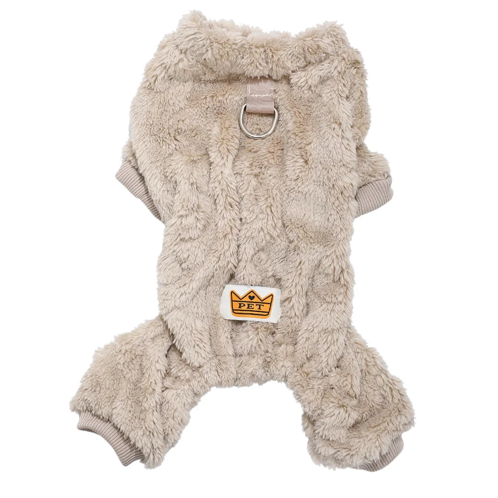 Winter Pet Jumpsuit – Soft Fleece Pajamas for Dogs & Cats