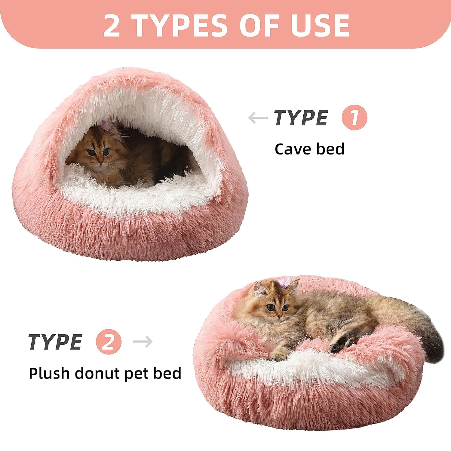 cozy plush cat bed indoor sleeping nest