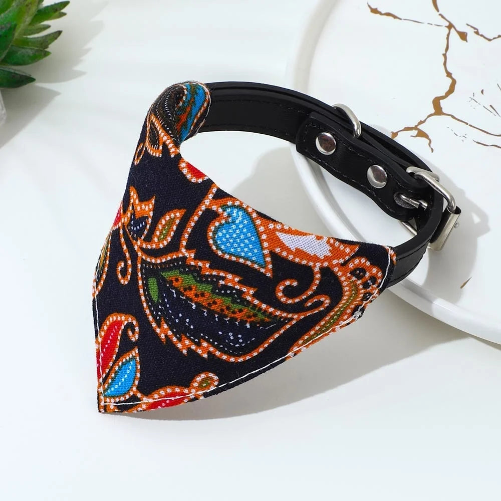 Dog Bandana Collar – Adjustable Pet Scarf for Small & Medium Dogs