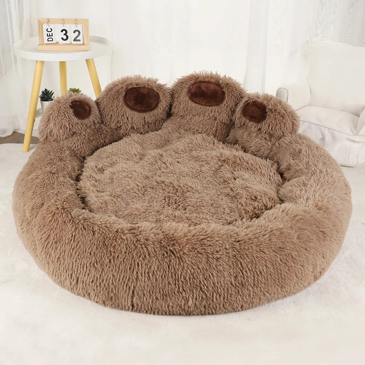 Bear Paw Pet Bed – Soft Cozy Sofa for Dogs & Cats