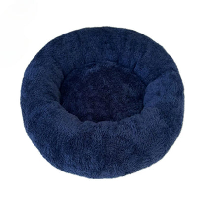 Plush Donut Pet Bed – Cozy Nest for Dogs & Cats