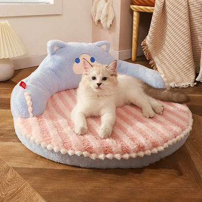 Hoopet Cat Bed Pad Cushion – Soft Velvet Pet Bed for Cats & Small Dogs